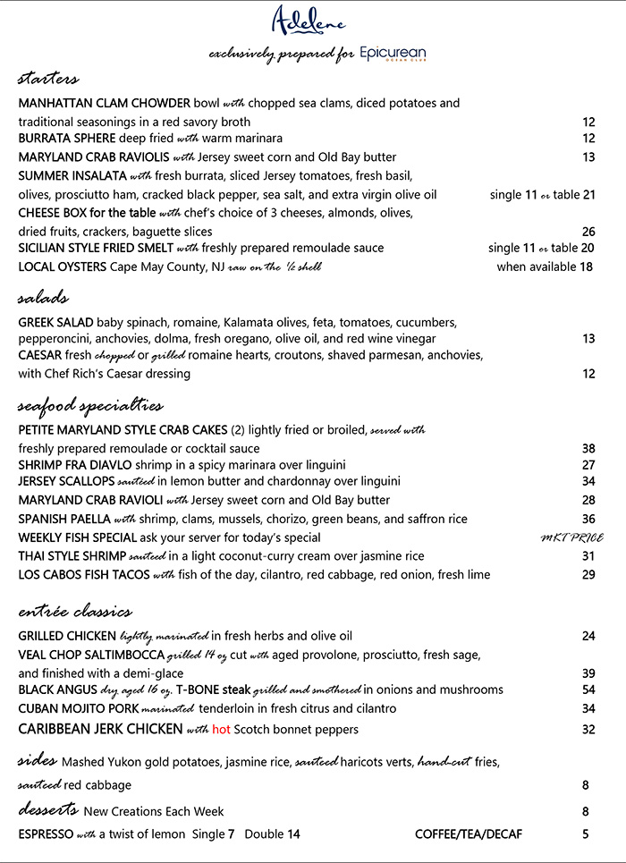 EOC Menu 2023